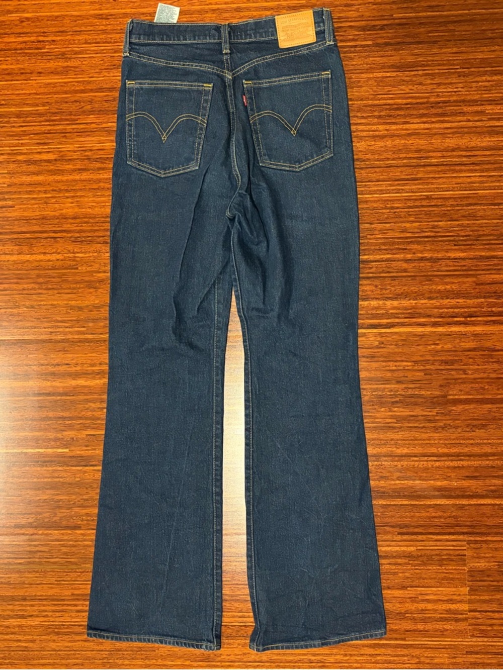 Levi's Ribcage Boot Jeans: 70’s Western Chic size 29, 32” inseam dark wash - Picture 9 of 10